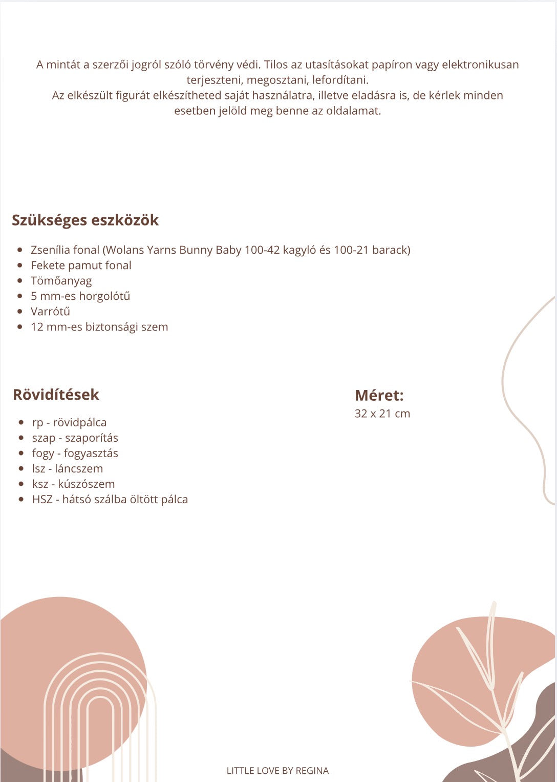 Malac szundipajti horgolásminta (PDF)